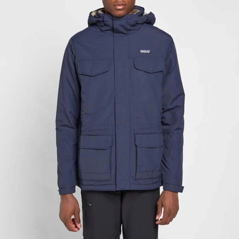Patagonia Navy Blue Winter Parka - Men’s Medium - Fleece Lined